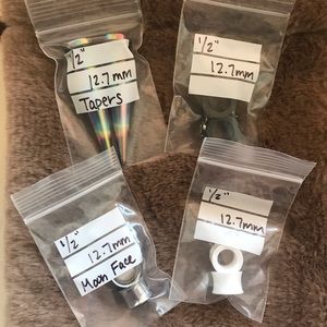 1/2” Tapers, Plugs and Tunnels